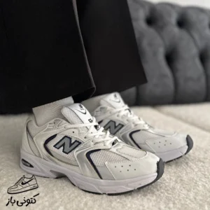 کتونی زنانه نیوبالانس سفید سرمه ای