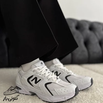کتونی زنانه نیوبالانس سفید مشکی