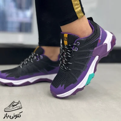 کتونی زنانه رانینگ سالامون مشکی بنفش