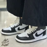 کتونی زنانه نایک جردن ۱ ساق دار مشکی سفید - تصویر 6