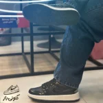 کتونی زنانه نایک جردن ۱ ورنی مشکی - تصویر 3