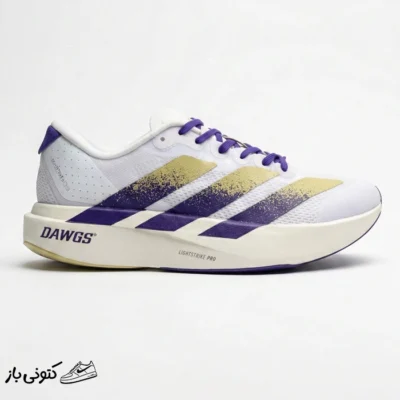 آدیداس آدیزیرو سفید بنفش طلایی adidas Adizero Evo SL Washington JQ4578