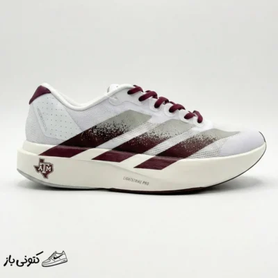 آدیداس آدیزیرو سفید زرشکی خاکستری adidas Adizero Evo SL Texas A&M JQ4566