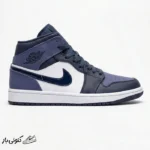 جردن وان سرمه‌ای سفید ساقدار Jordan 1 Mid Obsidian Sanded Purple 554724-445