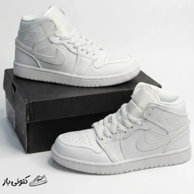 نایک ایر جردن وان AIR Jordan 1 Mid Triple White