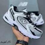 نیوبالانس 530 نقره‌ای مشکی سفید New Balance 530 Silver White