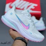 کتونی خارجی زنانه نایک زوم ایکس سفید آبی صورتی روشن Nike Zoom X sneakers for men