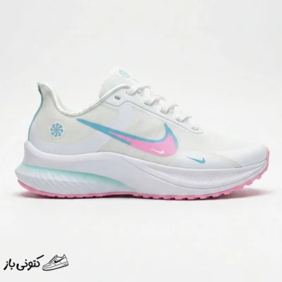 کتونی خارجی زنانه نایک زوم ایکس سفید آبی صورتی روشن Nike Zoom X sneakers for men