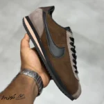 کتونی خارجی زنانه نایک کورتز قهوه‌ای مشکی ولوت Nike Cortez ’23 Velvet Brown FJ5180-200