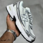 کتونی خارجی زنانه نیوبالانس 740 سفید نقره‌ای متالیک سرمه‌ای New Balance 740v2 White Shadow Grey Navy U740WN2