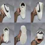 کتونی خارجی زنانه کتانی نایک کورتز سفید شیری قهوه‌ای Nike Cortez Cacao Wow DN1791-104