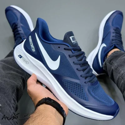 کتونی خارجی یونیسکس نایک رانینگ ایرزوم وین فلو NIKE AIR ZOOM WINFLO 7X سرمه ای