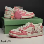 جردن وان لو لبوبو کرم صورتی Jordan 1 Low Labubu Cream Pink