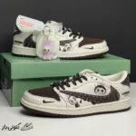 جردن وان لو لبوبو کرم قهوه ای Jordan 1 Low Labubu Cream Brown