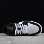 نایک ایر جردن وان Jordan 1 Low SE White Fire Red Black Matte Silver