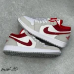 نایک جردن وان لو Jordan 1 Low Light Smoke Grey Gym Red طوسی قرمز
