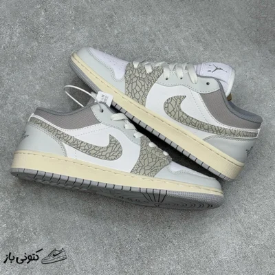 نایک جردن وان لو اسموک گری الفنت Jordan 1 Low PRM Smoke Grey Elephant