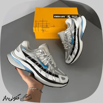 کتونی نایک p-6000 طوسی سفیدآبی (187)