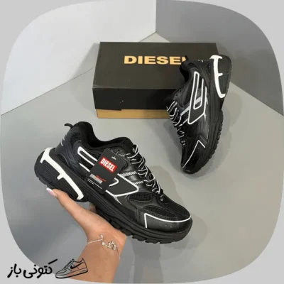 کتونی دیزل مردانه مشکی سفید