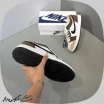 کتونی نایک جردن لو مردانه سفیدقهوه ای کرم مشکی - تصویر 5