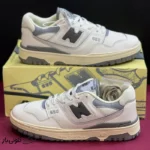 کتونی خارجی یونیسکس نیوبالانس 550 سفید کرم طوسی 550 New Balance 550 Aime Leon Dore White Grey - تصویر 3
