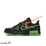کتونی خارجی مردانه نایک آف وایت رابر Off-White x Nike Rubber Dunk Green Strike Black