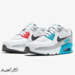 کتونی خارجی مردانه نایک ایرمکس آبی و نارنجی  Nike Air Max 90