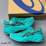 کتونی خارجی زنانه اسیکس نوابلاست 5 سبز فیروزه‌ای ASICS Novablast 5 Wave Teal Black