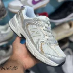 کفش نیوبالانس 530 سفید سیلور گلد New Balance 530 Silver White Gold