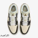کتونی خارجی مردانه نایکی مدل ایر جردن شیری مشکی NIKE AIR JORDAN 1 LOW COCONUT MILK BLACK - تصویر 5