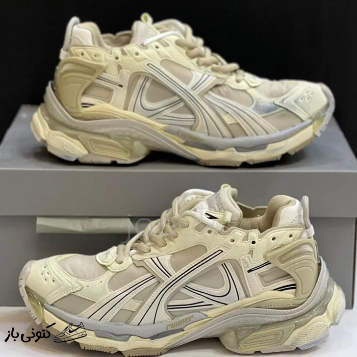 balenciaga-runner-beige کتونی خارجی مردانه بالنسیاگا رانر بژ Balenciaga Runner Beige - Image 1