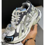 کتونی خارجی مردانه بالنسیاگا رانر سفید بژ طوسی آبی Balenciaga Runner White/Beige/Grey/Blue - Image 3