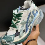 کتونی خارجی مردانه بالنسیاگا رانر سفید سبز آبی Balenciaga Runner White Green Blue - Image 3