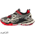 کتونی خارجی مردانه بالنسیاگا ترک Balenciaga Track.2 Black Grey Red مشکی خاکستری قرمز