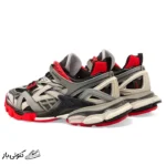 کتونی خارجی مردانه بالنسیاگا ترک Balenciaga Track.2 Black Grey Red مشکی خاکستری قرمز - Image 4