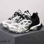 کتونی خارجی مردانه بالنسیاگا ترک Balenciaga Track.2 Black White مشکی سفید