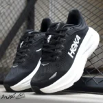 کتونی خارجی یونیسکس هوکا باندی 9 مشکی سفید Hoka Bondi 9 Black White 1162011-BWHT