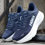 کتونی خارجی مردانه هوکا باندی 9 سرمه ای سفید Hoka Bondi 9 Varsity Navy White 1162011-VYN