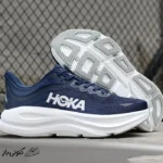 کتونی خارجی مردانه هوکا باندی 9 سرمه ای سفید Hoka Bondi 9 Varsity Navy White 1162011-VYN - Image 3
