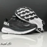 کتونی خارجی یونیسکس هوکا کلیفتون 9 مشکی سفید Hoka Clifton 9 Black White - Image 4