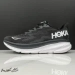 کتونی خارجی یونیسکس هوکا کلیفتون 9 مشکی سفید Hoka Clifton 9 Black White