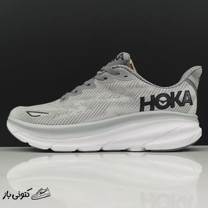 hoka-clifton-9-harbor-mist کتونی خارجی مردانه هوکا کلیفتون 9 خاکستری Hoka Clifton 9 Harbor Mist - Image 1
