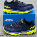 کتونی خارجی زنانه هوکا تورنت 2 سرمه‌ای زرد Hoka Torrent 2 Black Iris Evening Primrose - Image 3
