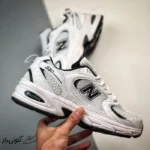 کتونی خارجی یونیسکس نیوبالانس New Balance 530 White Black Details سفید مشکی